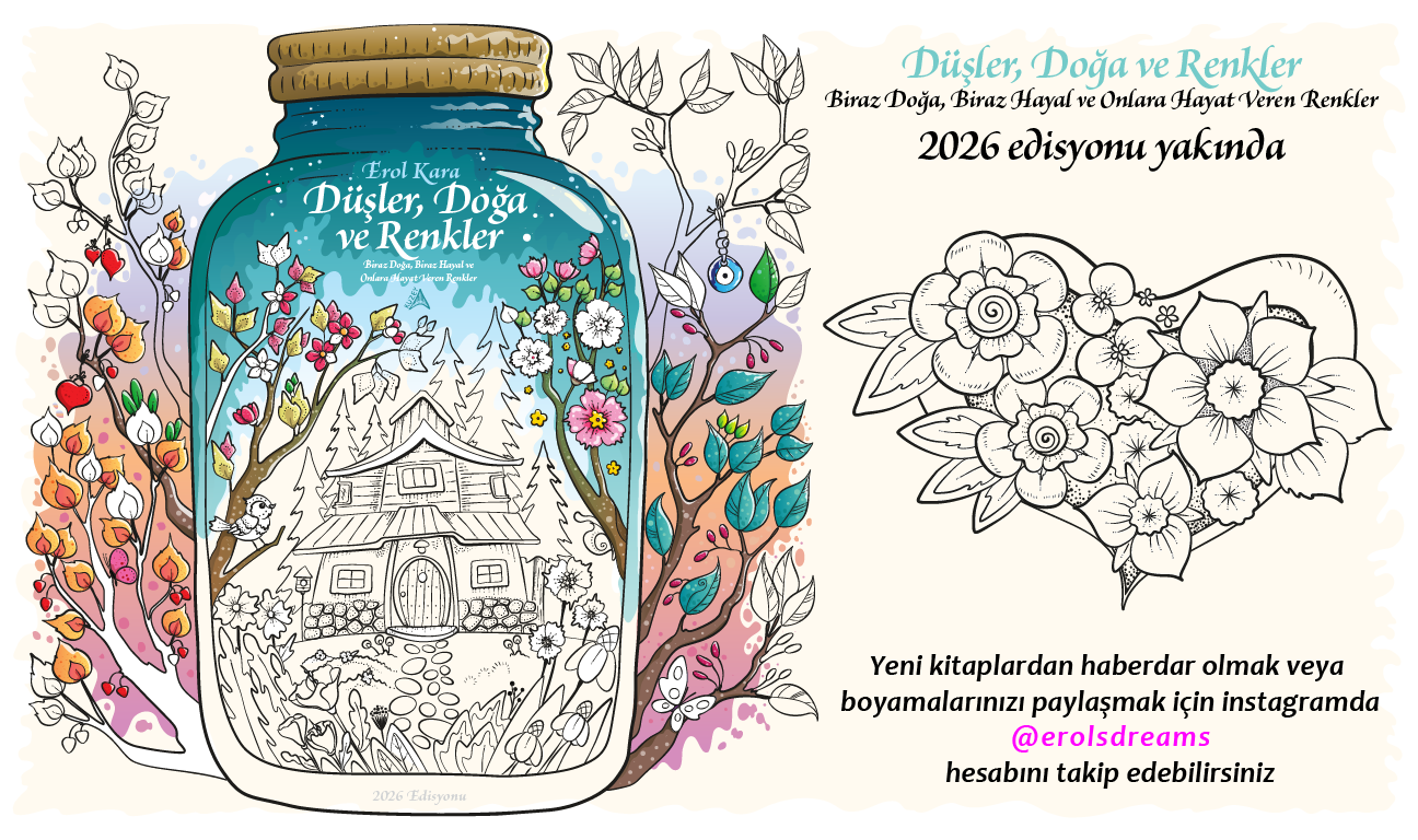 Düşler, Doğa ve Renkler kitabının 2026 edisyonu yakında